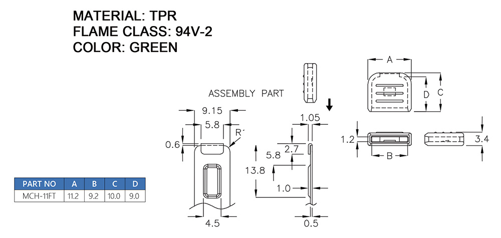 Plastic Handle MCH-11FT